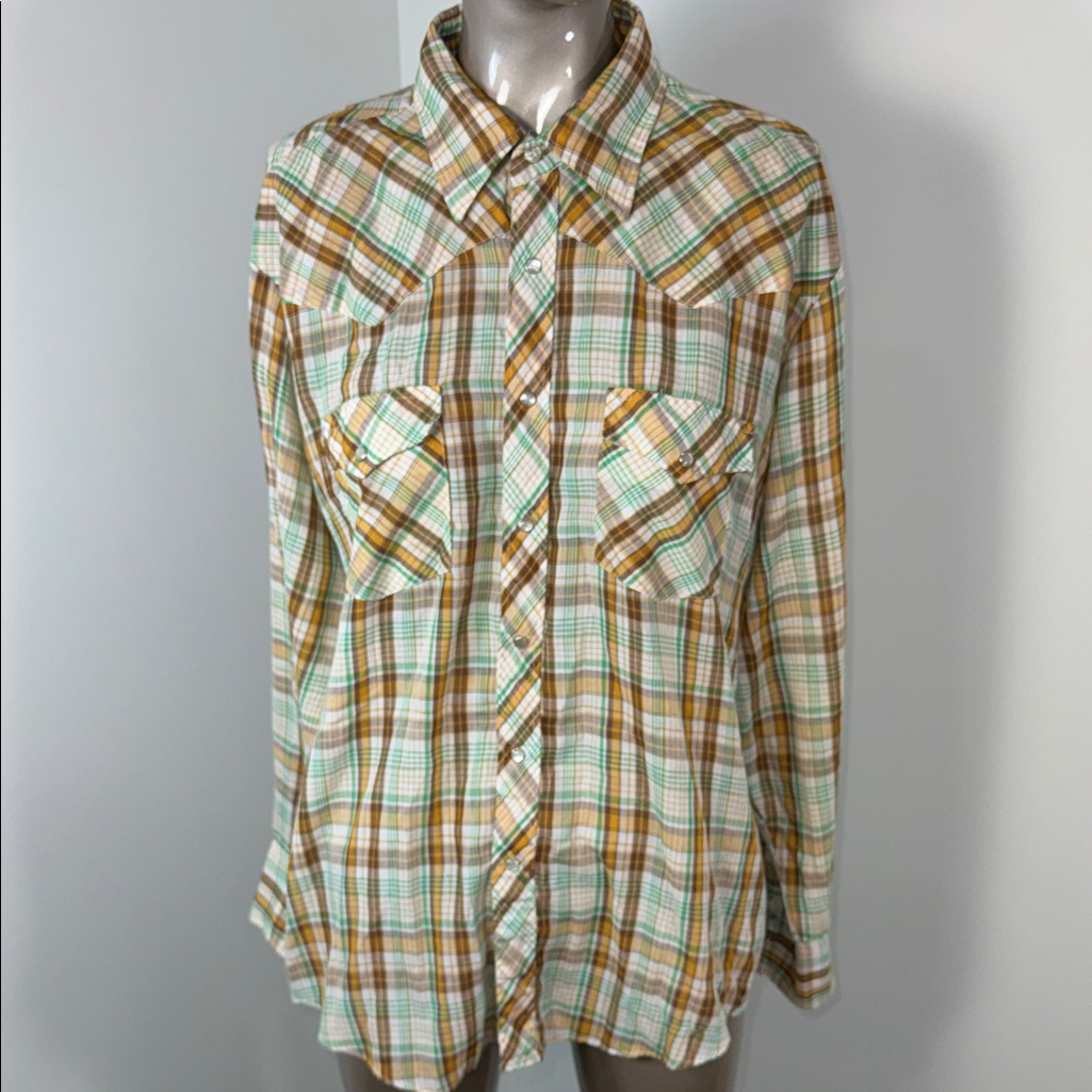 Authentic Western Youngblood Plaid Western Style Shirt Authentic Western Youngblood Plaid Western Style Shirt